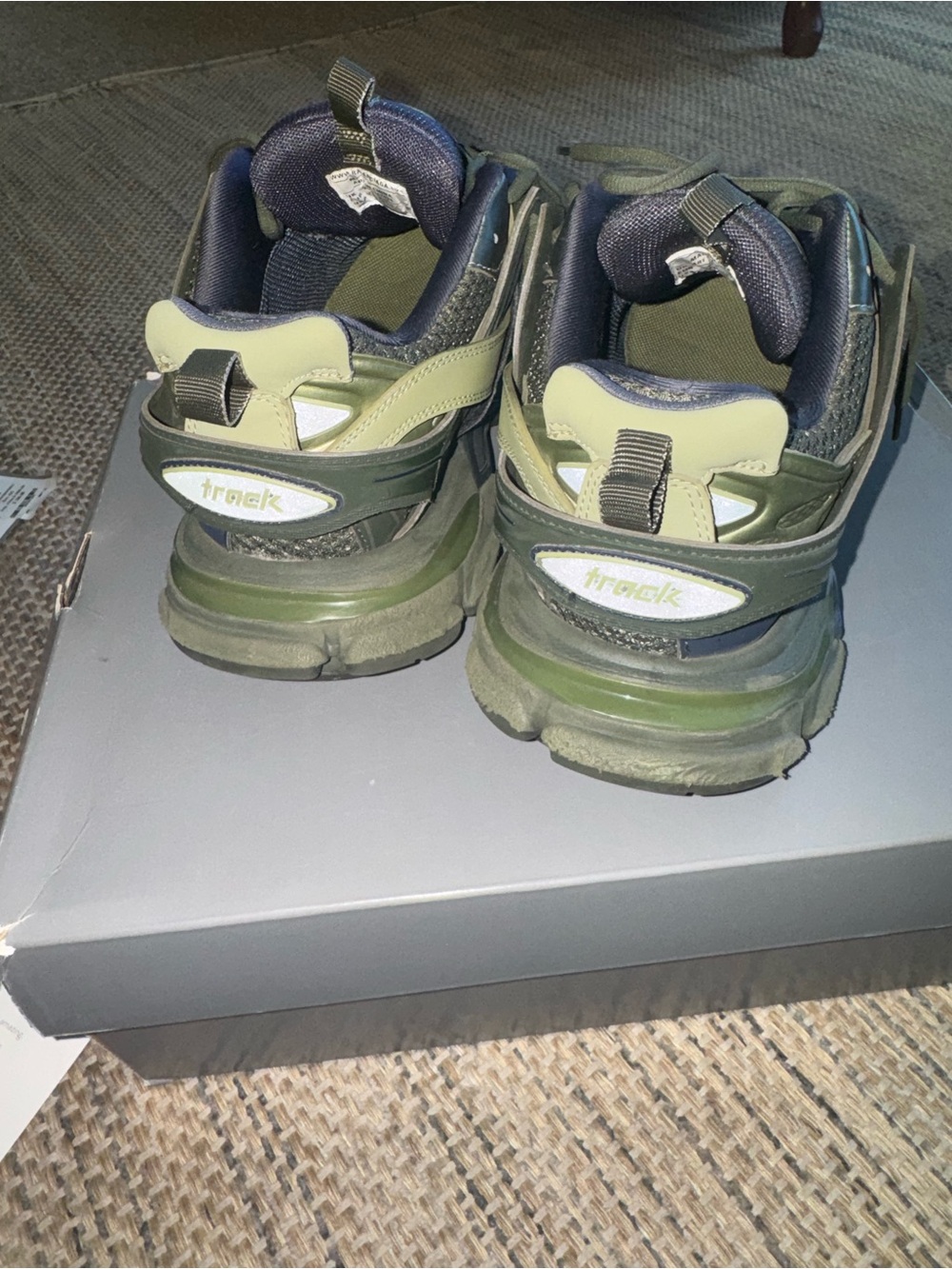 Balenciaga Men's Green & Blue Track Sneakers - Picture 3 of 12